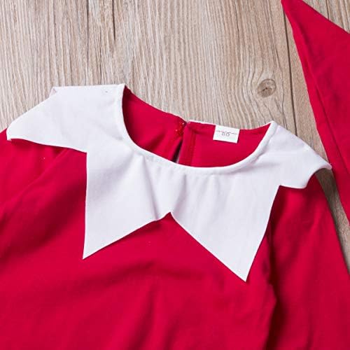 Newborn Baby Boy Girl Christmas Outfit Elf Costume with Hat Toddler Infant Long Sleeve Romper Onesie