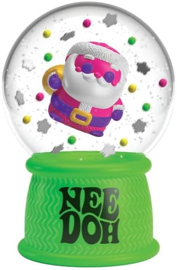 Schylling NeeDoh Squishmas Squish N' Snow Globes - Christmas Squeeze Toy - Assorted Colors - Ages 3 to Adult (Pack of 1)