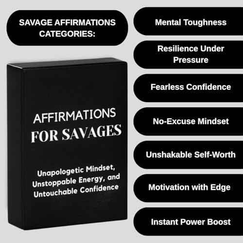 Isaac Liev Daily Positive Affirmation Cards for Women & Men – 50 Inspirational & Motivational Cards Set to Build Confidence and Unstoppable Mindset, Sinister Affirmation Cards, Best Birthday and Christmas Gifts for Women