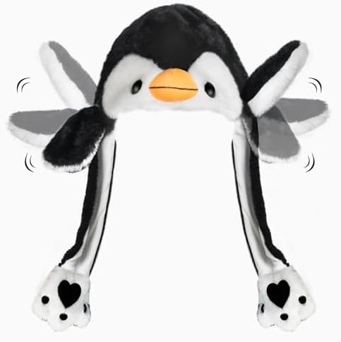 Plush Ear Moving Jumping Hat,Cute Fluffy Cap, Soft Warm HeadWear