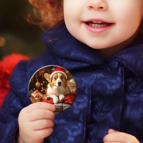 25 PCS Sublimation Ceramic Ornament Blank 3 inch Round Two-Sided Printed White Ceramic Decoration Handmade DIY Personalized Christmas Home Decoration Bulk