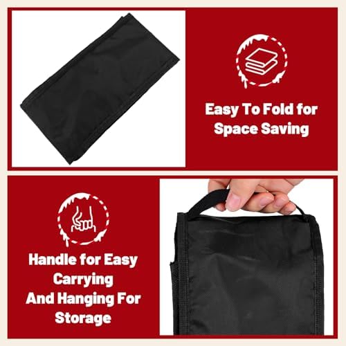 Wrapping Paper Storage Bag 31 Inch Christmas Gift Wrapping Paper Organizer Storage Containers Clear Window Gift Wrap Holder with Pocket and Handle for 9 Standard Rolls Holiday Crafts