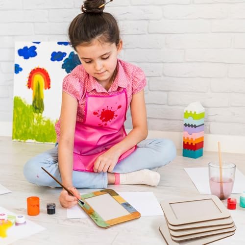 16 Pack Wooden Picture Frames for Crafts, 4" x 6" Photos Wooden Frames,Unfinished Picture Frame Craft for Christmas Birthday Party Wedding Gifts