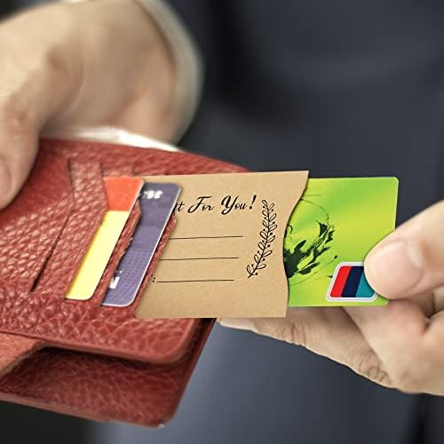 Yinder 600 Pcs Gift Card Envelopes Bulk Thank You Gift Card Sleeves Appreciation Mini Money Cash Envelopes for Blank Hotel Credit Protector for Christmas Party Business, 3. 54 x 2. 36 Inches(Brown)