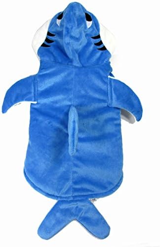 Yoption Puppy Dog Cat Shark Costumes, Funny Pet Halloween Christmas Cosplay Dress, Pet Hoodie Warm Outfits Clothes (S)