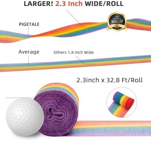6 Rolls Rainbow Party Streamers Crepe Paper, Rainbow Party Decorations for Christmas Birthday Wedding Bachelorette Bridal Baby Shower Pride Party Candyland Backdrop DIY Supplies Art Crafts