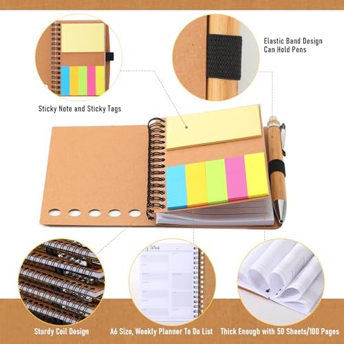 10 Sets Inspirational Medical Assistant Week Notebooks Bulk Employee Appreciation Gifts Spiral Weekly Planner Notebook with Sticky Notes Pens for Christmas Coworker (May You Be Proud)