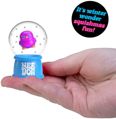 Schylling NeeDoh Squishmas Squish N' Snow Globes - Christmas Squeeze Toy - Assorted Colors - Ages 3 to Adult (Pack of 1)