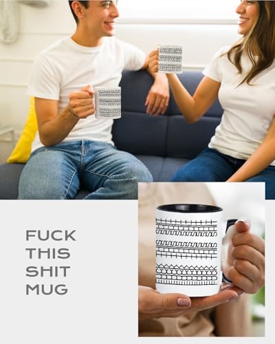 15OZ Funny Hidden Message Coffee Mug, Novelty F This S Ceramic Office Gifts for Coworker & Best Friend & Brother, Unique Cup Gag Gifts for Birthday & Christmas