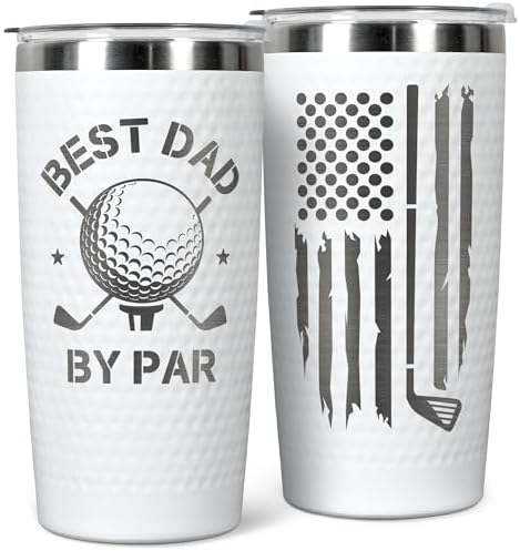 Gifts for Dad - Golf Gifts for Dads - Dads Christmas Gift from Daughter, Son, Kids - Golfing Gift for Men, Golfers - Ideas for Husband, New Papa, Father - 20 Oz Golf Dad by Par Tumbler