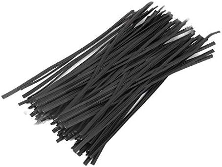 Plastic Black 6" Twist Ties, Reusable Cable Ties,Long Garbage Bag Twist Ties, Trash Bag Coated Ties, Twisty Ties for Organizing, Plant Hollding, Office, Christmas Tree (500 Pcs/6 inch)