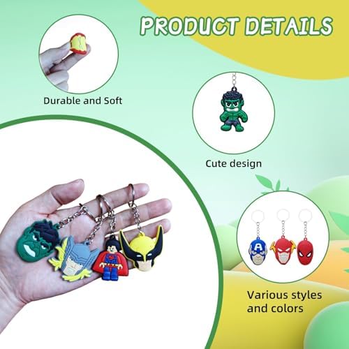 20 Children's Party Favors key chains,, fillers, Christmas gifts, holiday accessories, suitable for children's birthday school carnival rewards, reward boxes, classroom Easter GiftsGuoiondw