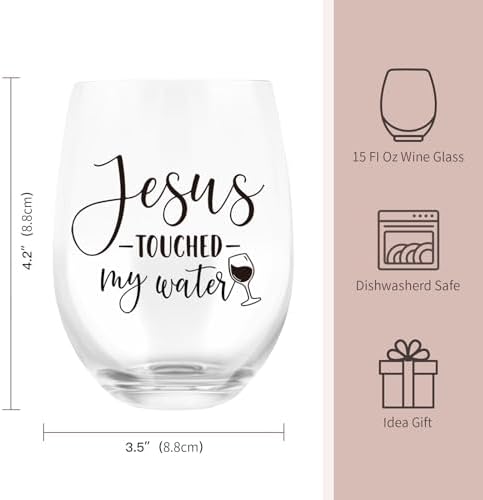 LITTLEBIGGER Gifts for Women - Wine Glass - 15 oz Scratch-Resistant Wine Glasses, Dishwasher safe, Birthday Gifts for Women, Mom, Sisters, Friends, Christmas Gift Idea, Thanksgiving Day Gifts (Black)