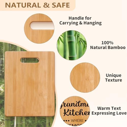 Grandma Gifts, Grandma Birthday Gifts, Unique Grandma's Cutting Board, Best Christmas Birthday Mothers Day Gifts for Grandmother Nana Granny from Granddaughter Grandson