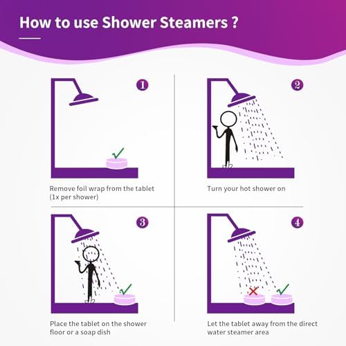 18-Pack Shower Steamers Aromatherapy, Christmas Stocking Stuffers Gifts for Women or Men, Organic Shower Bombs with Chamomile Rose Lavender Mint Watermelon Eucalyptus Essential Oil