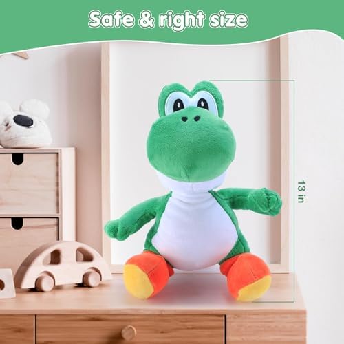 Yoshi Plush Toys, Mario All-Stars Series 13 Inch Green, Ideal for Christmas Birthday and More