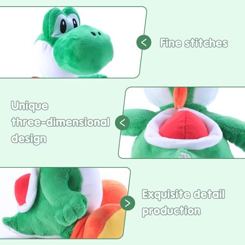 Yoshi Plush Toys, Mario All-Stars Series 13 Inch Green, Ideal for Christmas Birthday and More