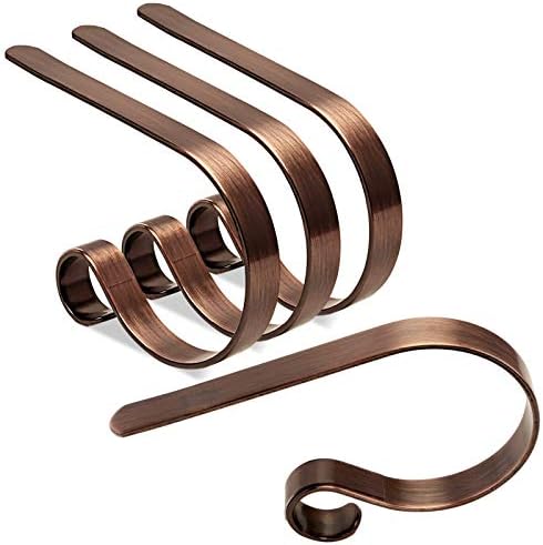 Christmas Stocking Holders for Mantle Set 4,Lightweight Stocking Holder No-Slip Stocking Hangers for Mantel Fireplace,Adjustable Mantel Stocking Hooks