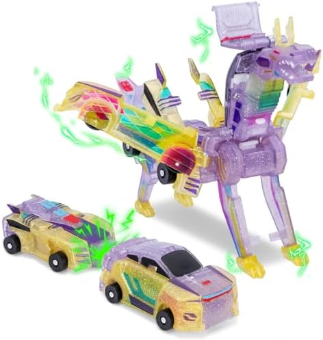 2-in-1 Transformation Dinosaur Car Toy - Magnetic Collision Robot Cars for Kids | Fun Collision Transformation Toy for Boys & Girls | Perfect Birthday & Christmas Party Gift