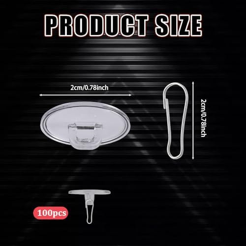 100 Pack Adhesive Removable Transparent Wall Hanger with Hooks, 0.79' Small Disc Sticky Ceiling Hooks for Festival Wedding Halloween Christmas Party Decor