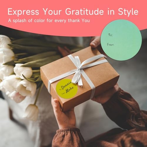 2.5 Inch Halloween to/from Stickers - 315 Pack Christmas Valentine Gift Labels, 9 Colors Easy Remove Circle Stickers Self-Adhesive Blank Seal Labels for Party Favors Marking