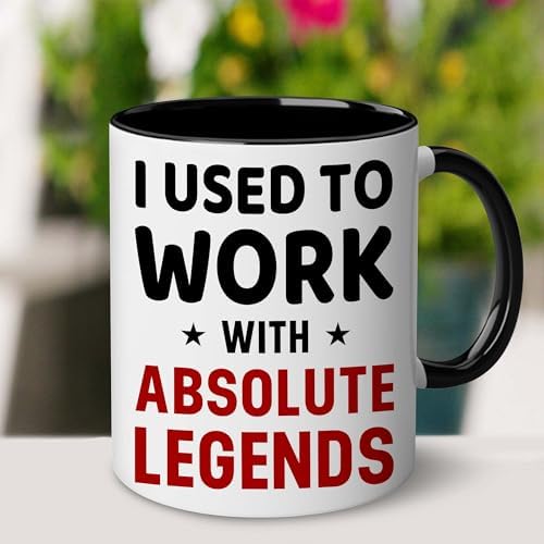 WHIDOBE Retirement Gift - I Used To Work With Absolute Legend - Christmas Mug For Retirement - Goodbye Boss, Management, Coworker Gifts - Going Away, Farewell, Leaving Job, Good Luck New Job