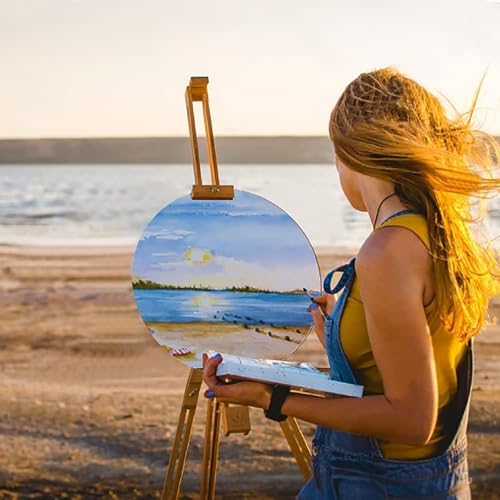 10 Pack Blank Unfinished Christmas Decorations Round Wood DIY Crafts Signs 2mm Basswood Sheets for Laser Cutting 12 Inch Wooden Door Hanger Sign DIY Painting Halloween