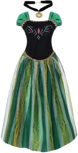 Princess Anna for Women Coronation Dress Adult Costume Anna Wig Elsa Wig Cosplay Christmas Halloween