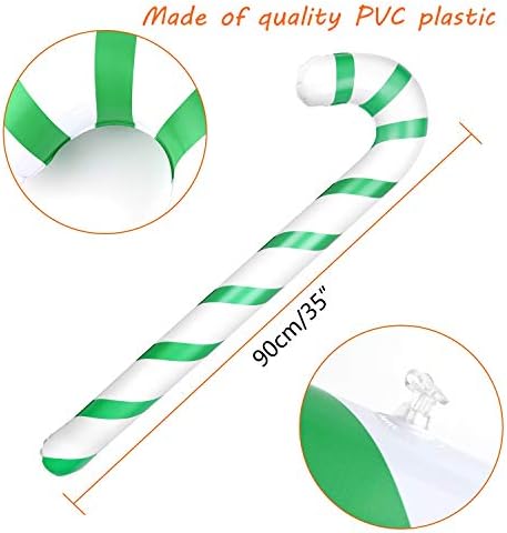 ASTARON 8 Pack 35" Inflatable Christmas Candy Canes for Christmas Decorations, Jumbo Candy Canes for Outdoor Holiday Decorations, Christmas Party Decorations Supplies