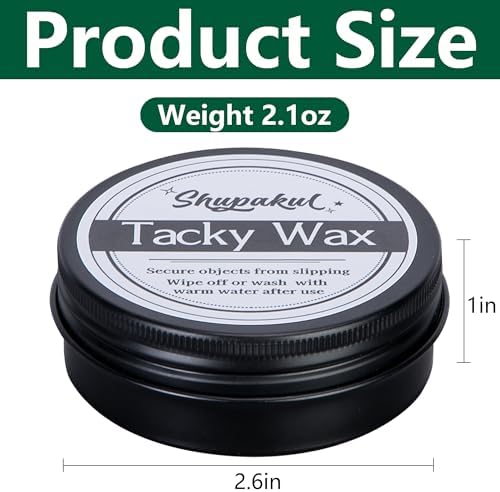 2.1oz Tacky Wax,Tacky Wax Adhesive Sticky Putty,Removable Exhibit Waxs for Christmas Village Landscape Securing Small Items