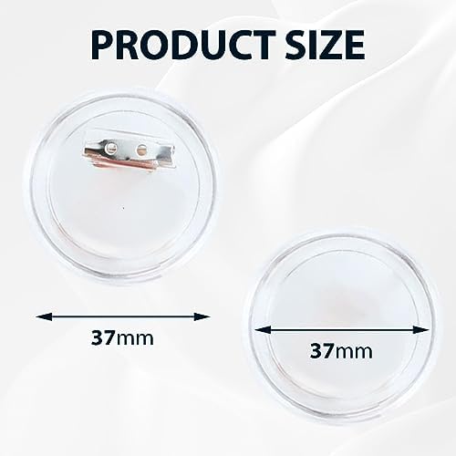 20 Pack Clear Button Pins 1.5 inch DIY Button Pins Kit Make Your Own Acrylic Buttons with Sublimation Maker Set for for Christmas Craft Supplies DIY Badges School Projects