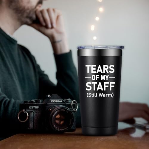 Boss Gifts for Men Women - Boss Day Gifts - Christmas, Appreciation, Retirement Gift for Bosses, Employees, Leader - Tears of My Staff - 20oz Bosses Tumbler