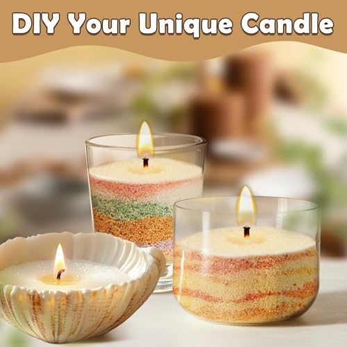 SCENTORINI Pearled Candle with 15 Wicks, 2.42 lb Scented Candle Sand, 7 Colors Sand Wax DIY, Candle Making Kit for Weddings, Party, Valentine's Day, Christmas, Thanksgiving