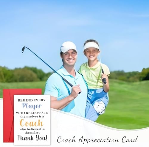 Coach Thank You Cards Coach Gifts for Men Women Soccer Coach Thank You Cards Bulk Baseball Coach Appreciation Gifts for Volleyball Football Coach Cheer Coach Christmas Stocking Stuffers Valentines