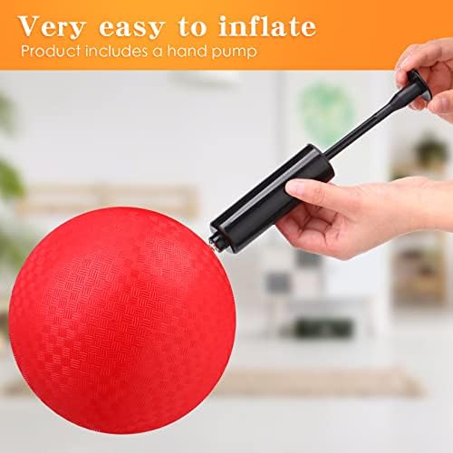 Yunsailing Dodgeballs Bulk Operation Christmas 6 Inch Playground Balls, Rubber Bouncy Inflatable Kickball with Pump for Kids Adults Outdoor Handball Games Christian Donation Gifts