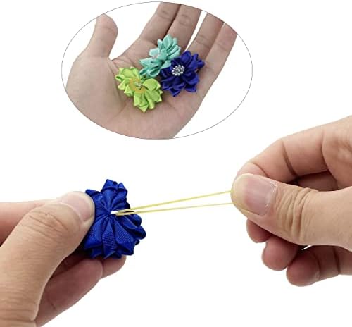 40Pcs Puppy Yorkie Dog Hair Bows Flower with Rubber Band,Pet Small Dog Girl Flower Christmas Hair Topknot Bowknot Hair Accessories Pet Grooming for Party Christmas Birthday