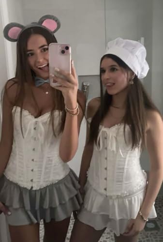 WOVOWOVO Mouse Costume Accessory Set Halloween Rat Costume for Adult Kids, Gray Rat Ears Headband, Nose, Tail & Bow Tie Set for Animal Cosplay Dress Up Party Christmas