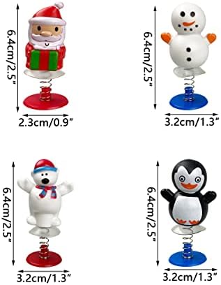 24 PCS Christmas Jumping Popper Toys for Kids Boys Girls Christmas Stocking Stuffers Party Favors Gifts Games