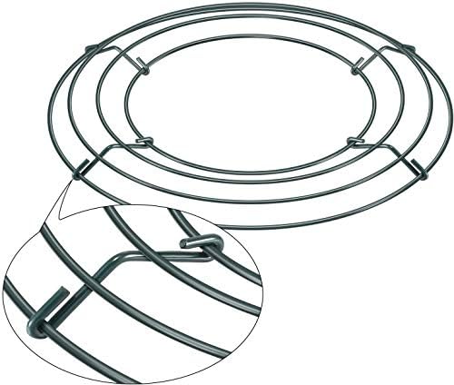 14 Inch Metal Wire Wreath Green Christmas Round Wire Frame Form Hanger Green 14 Inch Pack of 2
