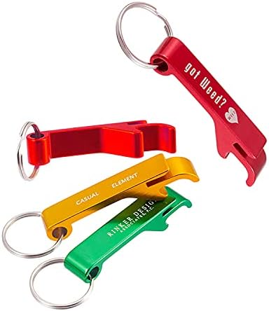 100pcs Personalized Bottle Opener Keychain Custom Aluminum Beer Bottle Opener Engraved Any Text/Logo Wedding Favors, Brewery, Bar, Anniversaries, Party, Property Agent, Guests, Graduation, Christmas