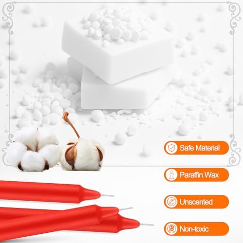 100 Pack Red Spell Chime Candles, 4 Inch Small Taper Candles for Rituals, Birthday Party, Witchcraft, Meditation, Wiccan Supplies, Prayer, Christmas & More