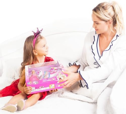 Yellow River Magical Light Unicon and 11.5" Princess Doll, Unicorn Gifts for Christmas Birthday for Girls 3+, Fairy Tale Story Unicorn Horse Toys Playset for Kids Ages 3 4 5 6 7 8