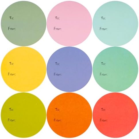 2.5 Inch Halloween to/from Stickers - 315 Pack Christmas Valentine Gift Labels, 9 Colors Easy Remove Circle Stickers Self-Adhesive Blank Seal Labels for Party Favors Marking