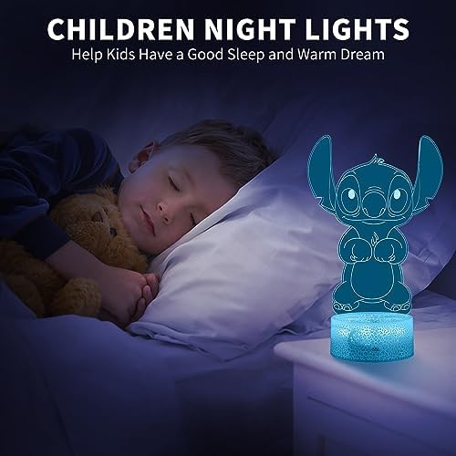 Cute Night Lights, Gifts Children's Room Decoration, Christmas Gifts, Children's Day Gift 3D LED Intelligent Remote Control Stuff