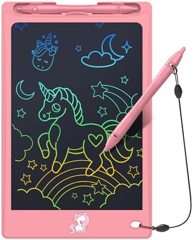 FLUESTON Toys LCD Writing Tablet Toddler,Toys for Boys Girls 3 4 5 6 7 8year,8.8 Inch 1pcs in 1 Pack Drawing Pad Toy Christmas Birthday Gifts for Kids,Drawing Tablet Doodle Board Cute Unicorn