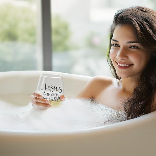 LITTLEBIGGER Gifts for Women - Wine Glass - 15 oz Scratch-Resistant Wine Glasses, Dishwasher safe, Birthday Gifts for Women, Mom, Sisters, Friends, Christmas Gift Idea, Thanksgiving Day Gifts (Black)