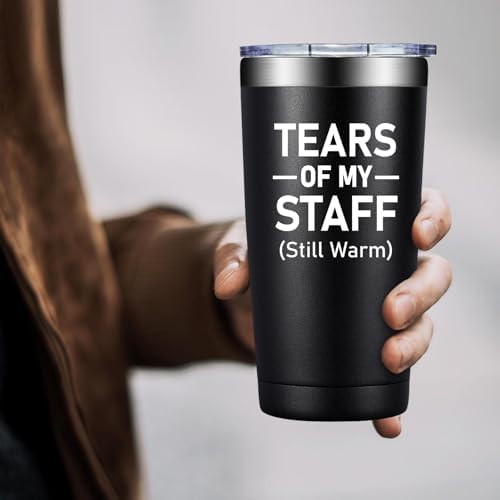 Boss Gifts for Men Women - Boss Day Gifts - Christmas, Appreciation, Retirement Gift for Bosses, Employees, Leader - Tears of My Staff - 20oz Bosses Tumbler