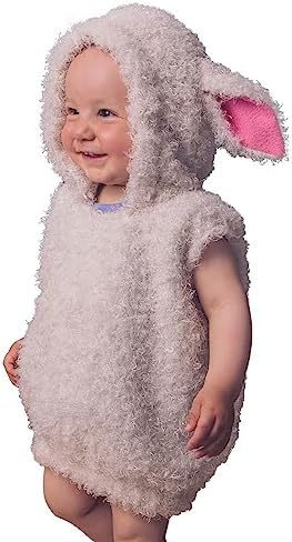 Toddler Baby Boy Girl Animal Costume Cute Sheep Costume Fleece Hooded Vest Halloween Christmas Cosplay Outfit