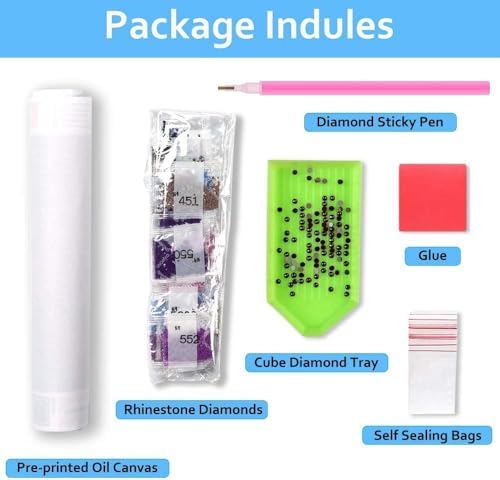 ARPADAMO Christmas Diamond Art Kits for Adults,5D Christmas Gnomes Diamond Art for Beginners,DIY Full Drill Diamond Painting Kit,Home Wall Decor Winter Diamond Painting (11.8x11.8 Inch)