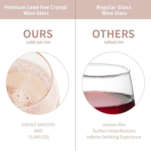 LITTLEBIGGER Gifts for Women - Wine Glass - 15 oz Scratch-Resistant Wine Glasses, Dishwasher safe, Birthday Gifts for Women, Mom, Sisters, Friends, Christmas Gift Idea, Thanksgiving Day Gifts (Black)